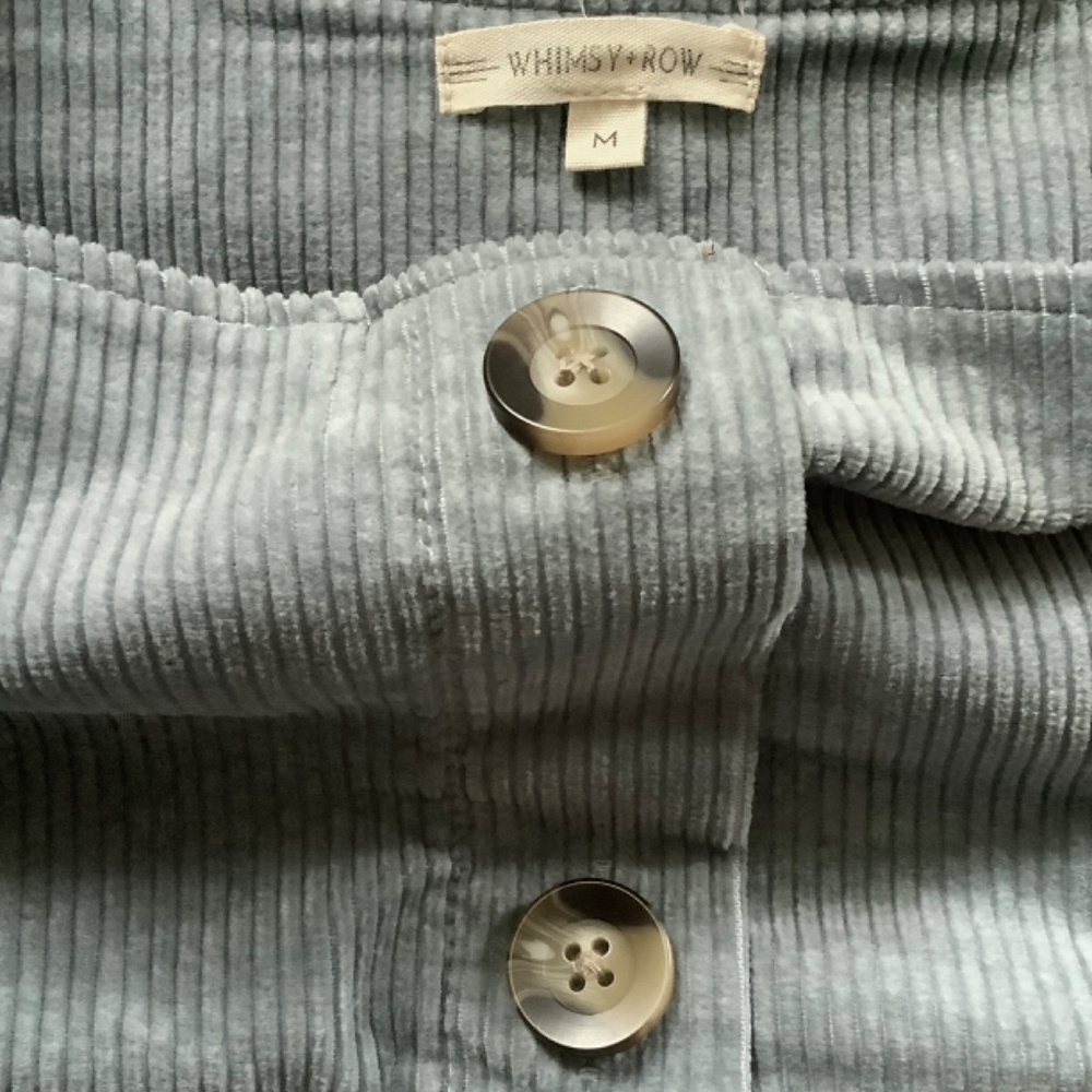 Whimsy + Row Light Blue Button-Front Mini Dress - Picture 8 of 10